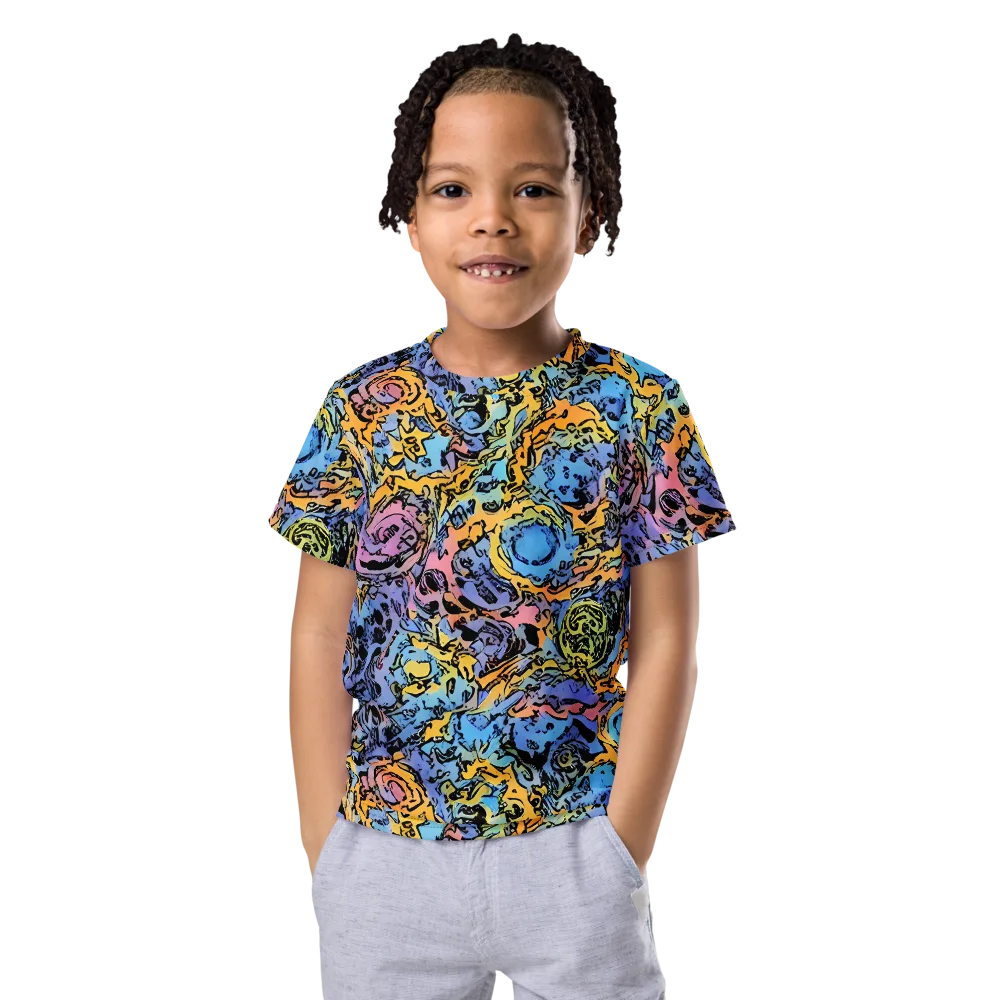 Pop Flora on Kids Crew Neck T-Shirt — Front