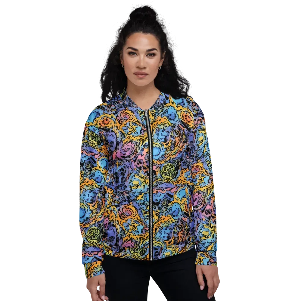 Pop Flora on Bomber Jacket — Front