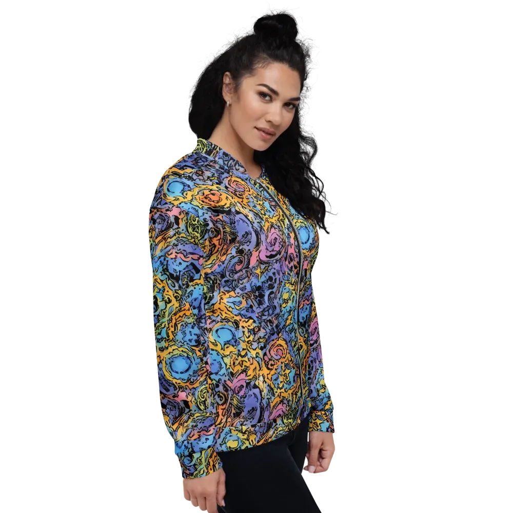 Pop Flora on Bomber Jacket — Right