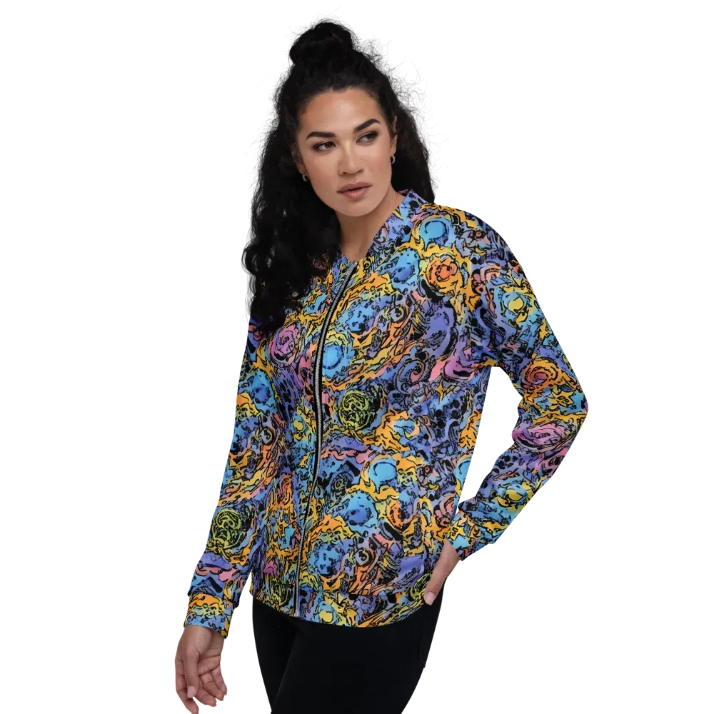 Pop Flora on Bomber Jacket — Left