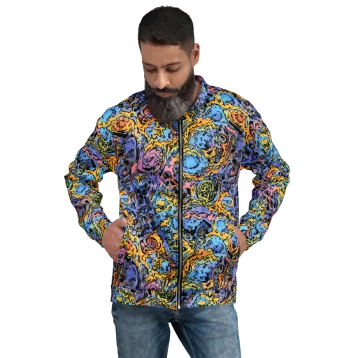 Pop Flora on a Bomber Jacket