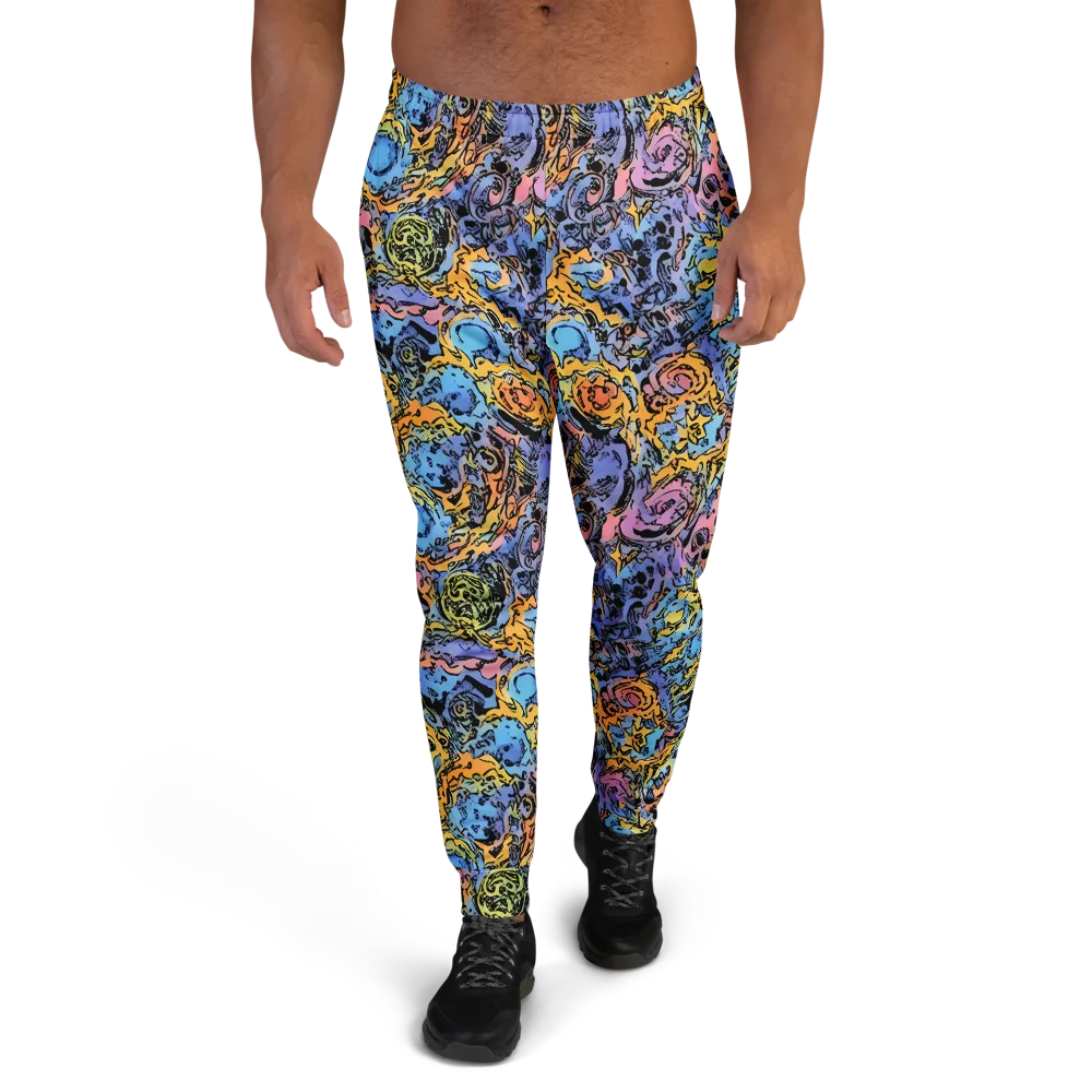 Pop Flora on Men's Joggers — Front