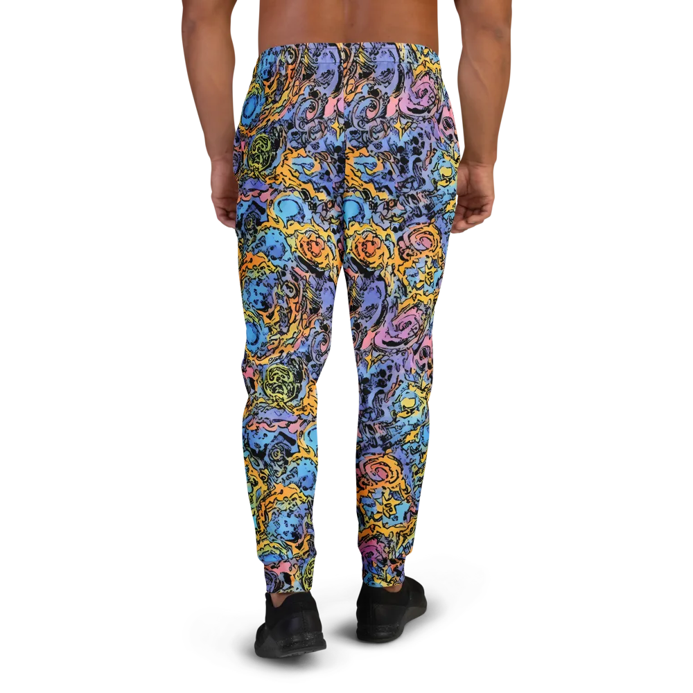 Pop Flora on Men's Joggers — Back