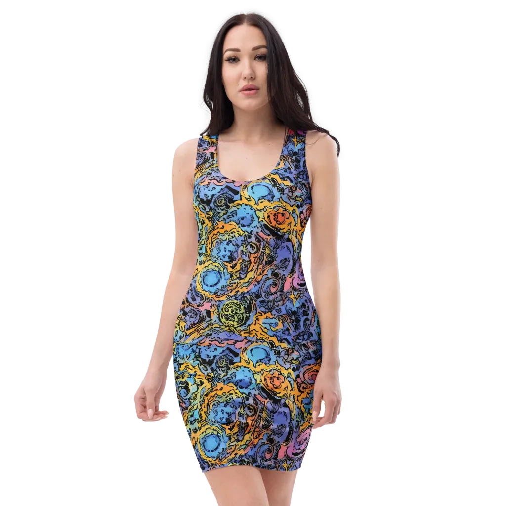Pop Flora on Bodycon Dress — Front