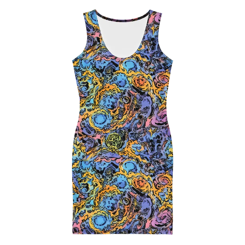 Pop Flora on Bodycon Dress — Front