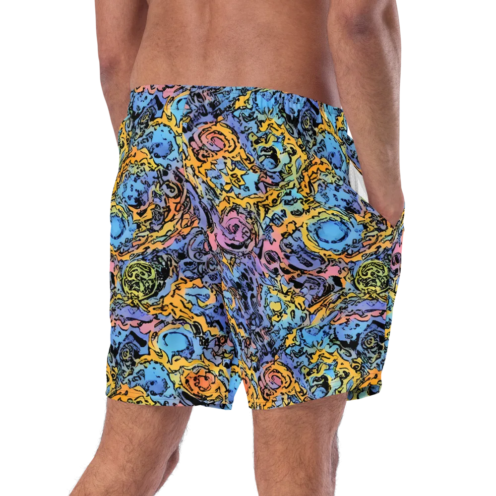 Pop Flora on Swim Trunks — Right Back