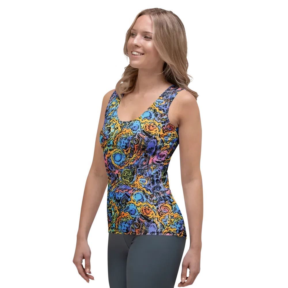 Pop Flora on Women's Tank Top — Left Front