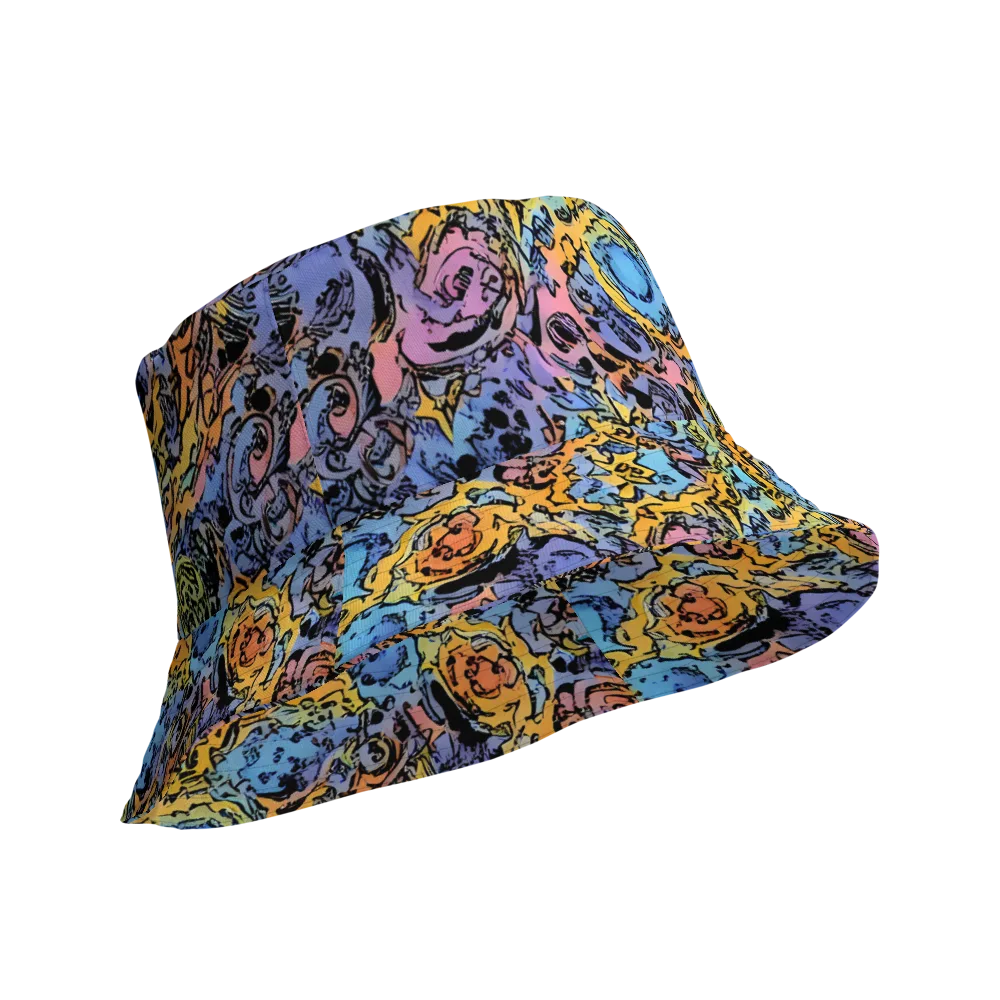 Pop Flora on Reversible Bucket Hat — Product details Outside