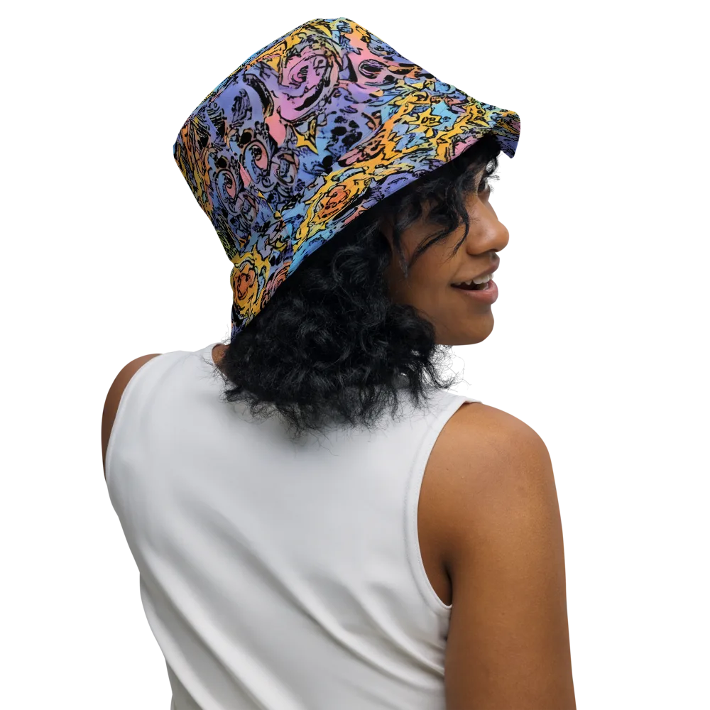 Pop Flora on Reversible Bucket Hat — Right Outside