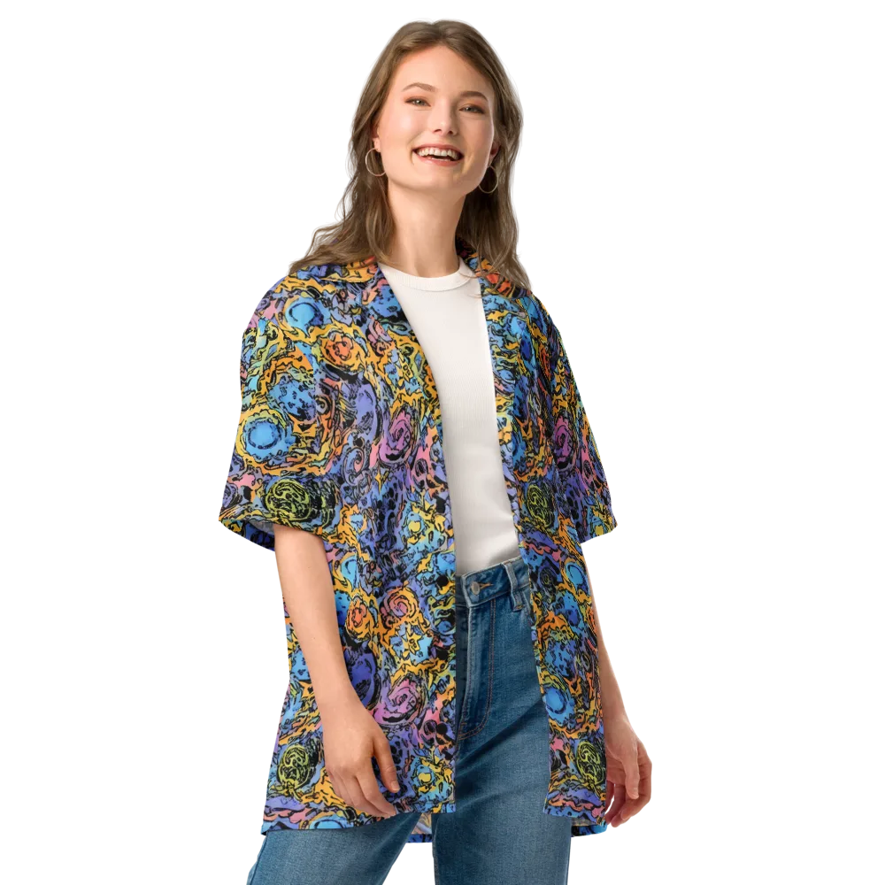 Pop Flora on Button Shirt — Front