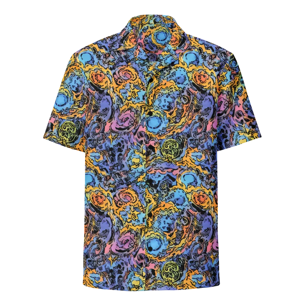 Pop Flora on Button Shirt — Front