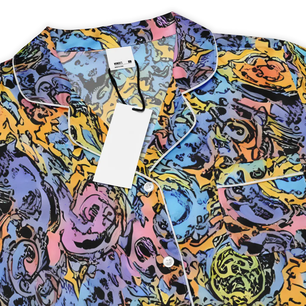 Pop Flora on Women's Short Sleeve Pajama Top — Product details