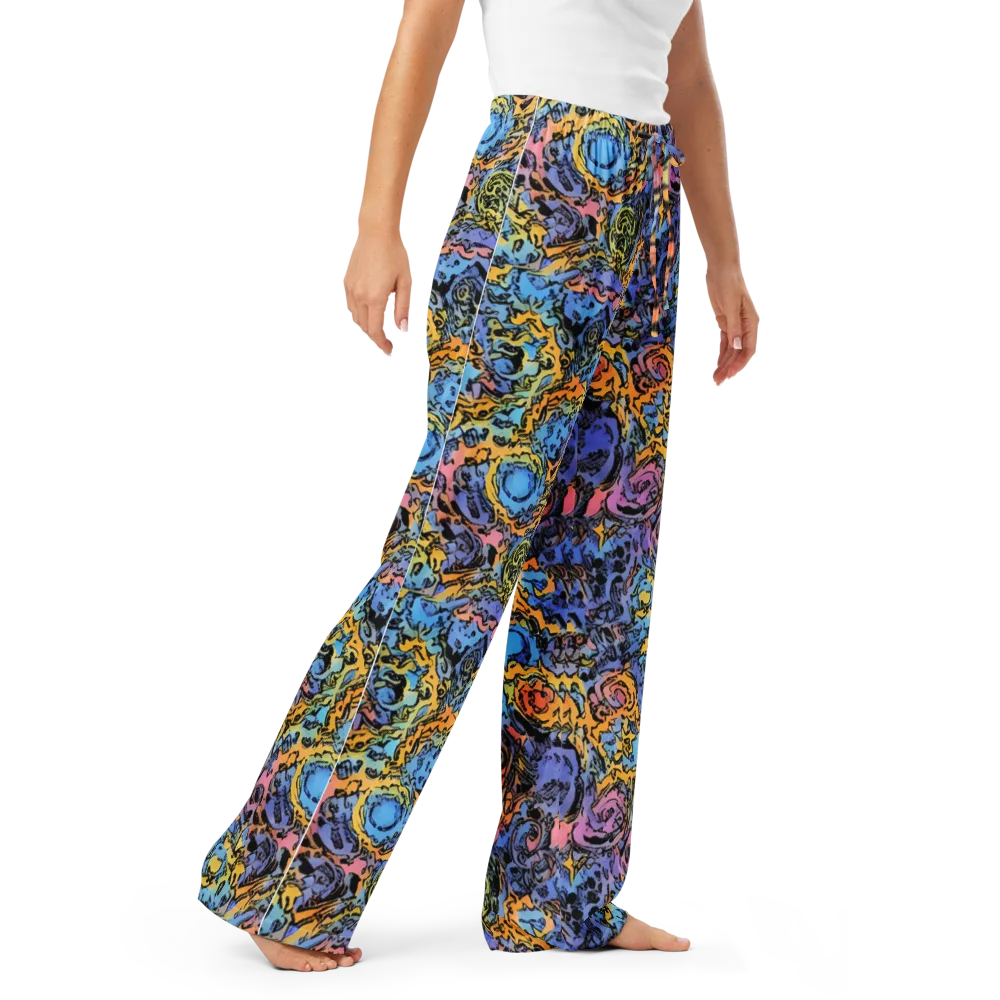 Pop Flora on Women's Pajama Pants — Right Front