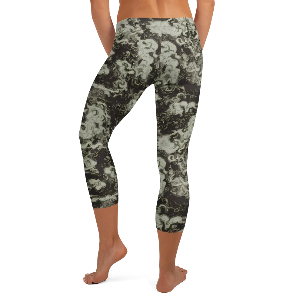 Eclipse Swirl on Capri Leggings — Back