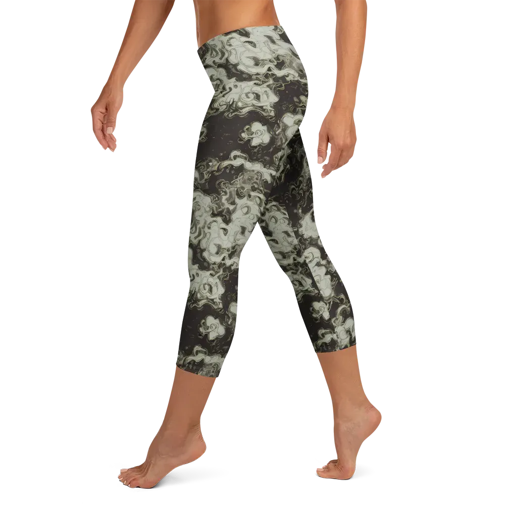 Eclipse Swirl on Capri Leggings — Left