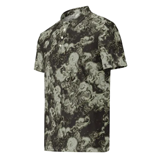 Eclipse Swirl on a Men's Slim Fit Polo Shirt