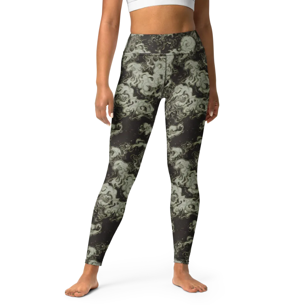 Eclipse Swirl on Yoga Leggings — Front
