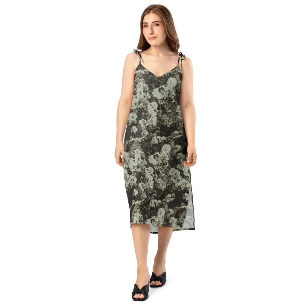 Eclipse Swirl on Slip Dress — Front