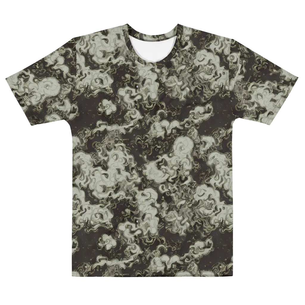 Eclipse Swirl on Men's Cotton Crew Neck T-Shirt — Front