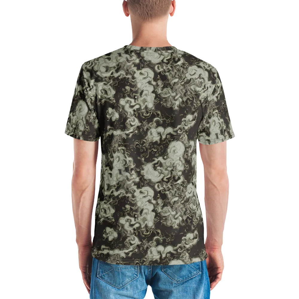 Eclipse Swirl on Men's Crew Neck T-Shirt — Back