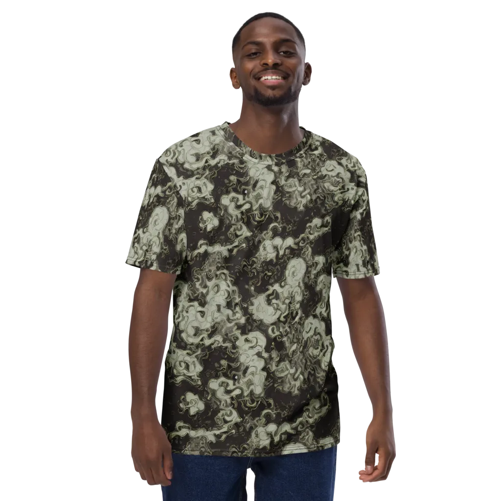 Eclipse Swirl on Men's Crew Neck T-Shirt — Front