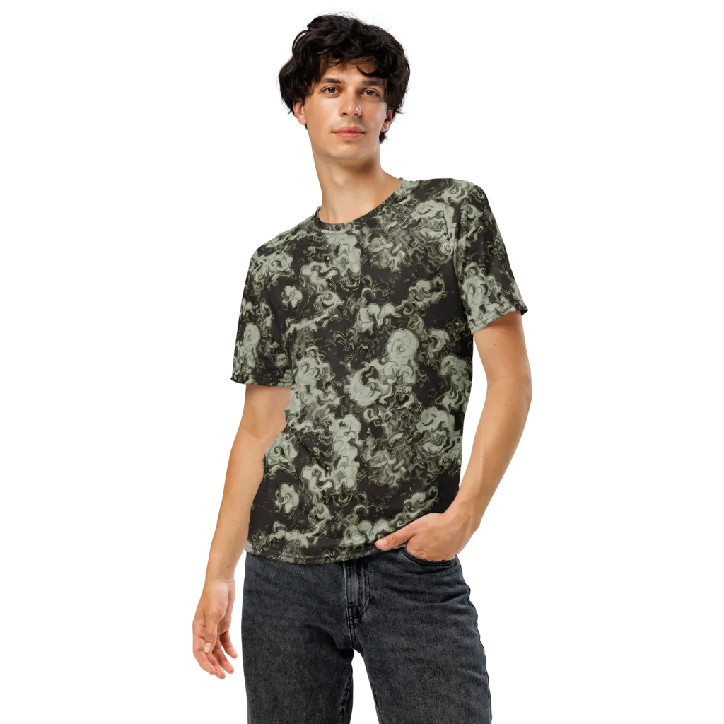 Eclipse Swirl on Men's Crew Neck T-Shirt — Front