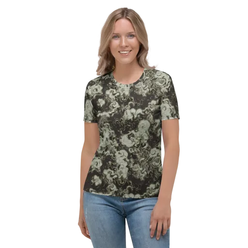 Eclipse Swirl on a Women's Crew Neck T-Shirt