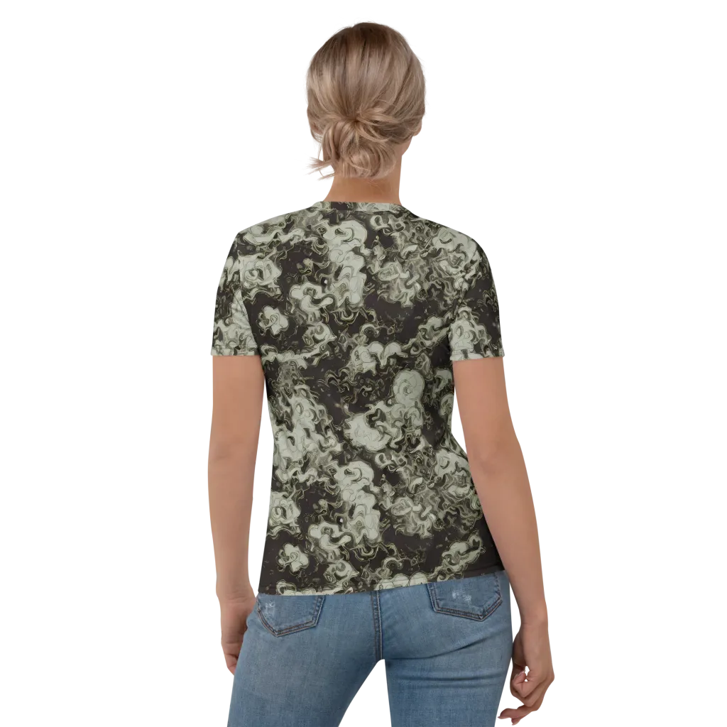 Eclipse Swirl on Women's Crew Neck T-Shirt — Back