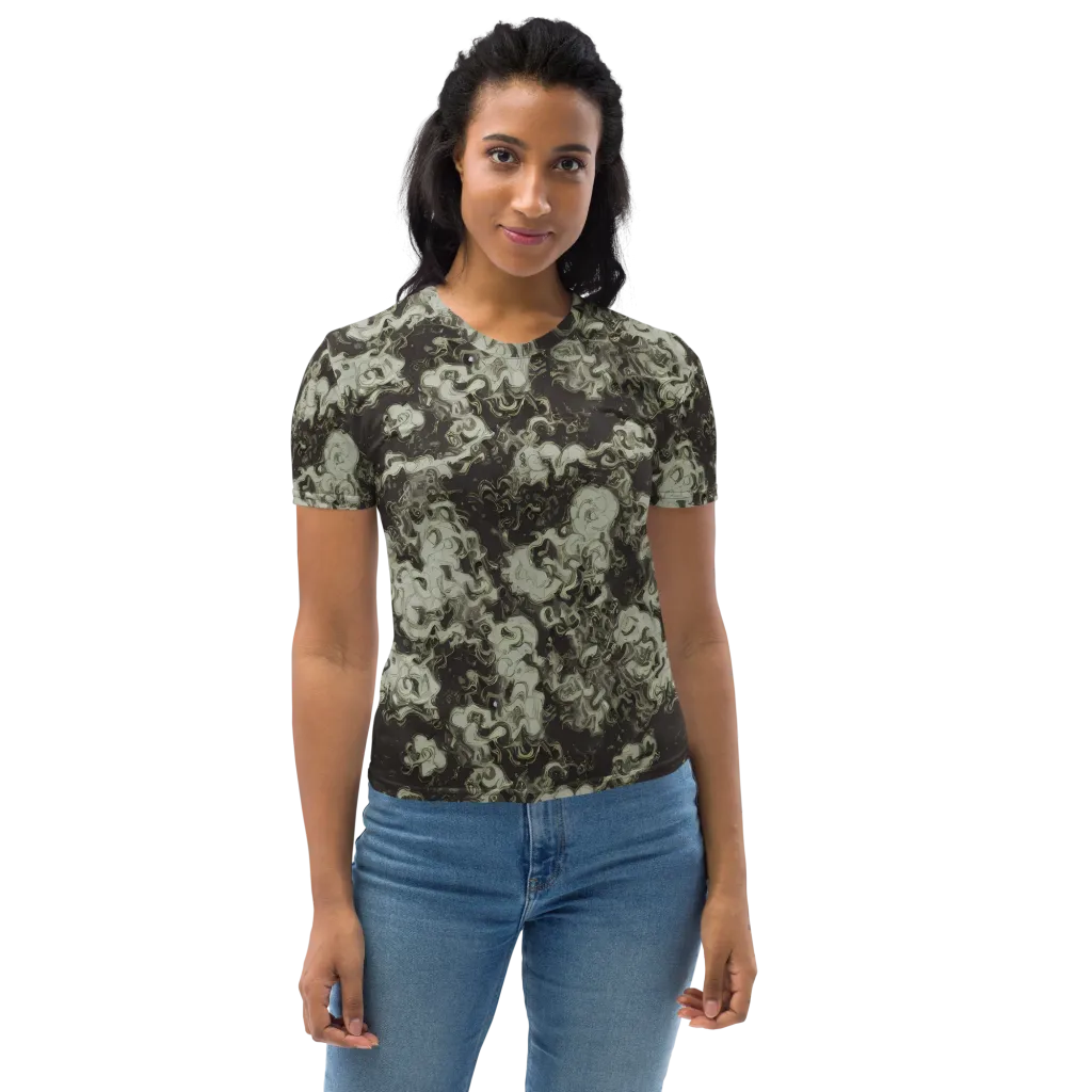 Eclipse Swirl on Women's Crew Neck T-Shirt — Front