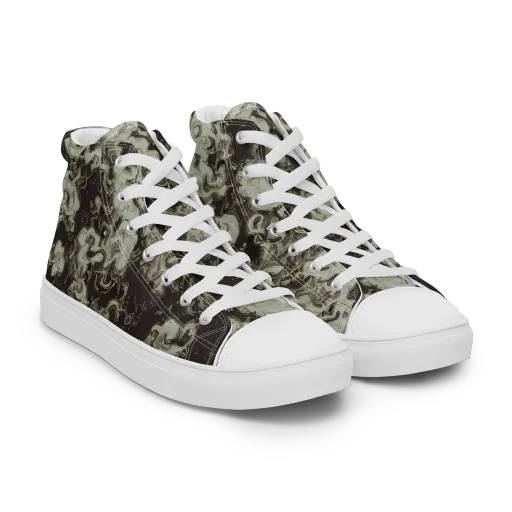 Eclipse Swirl on a Women's High Top Canvas Shoes