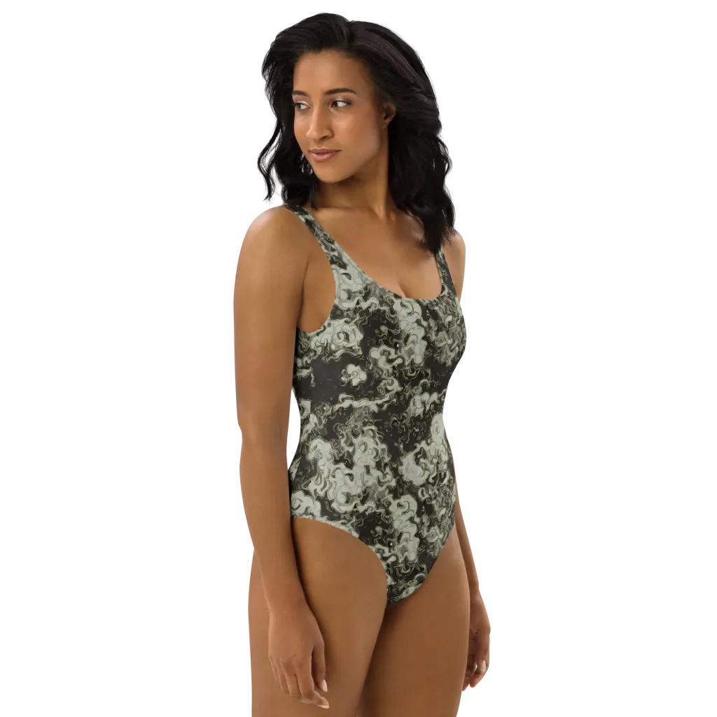 Eclipse Swirl on One-Piece Swimsuit — Right