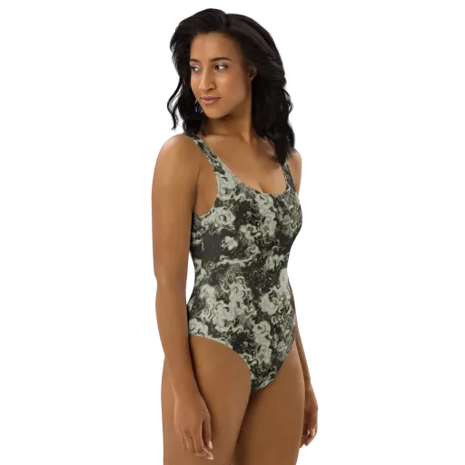 Eclipse Swirl on a One-Piece Swimsuit