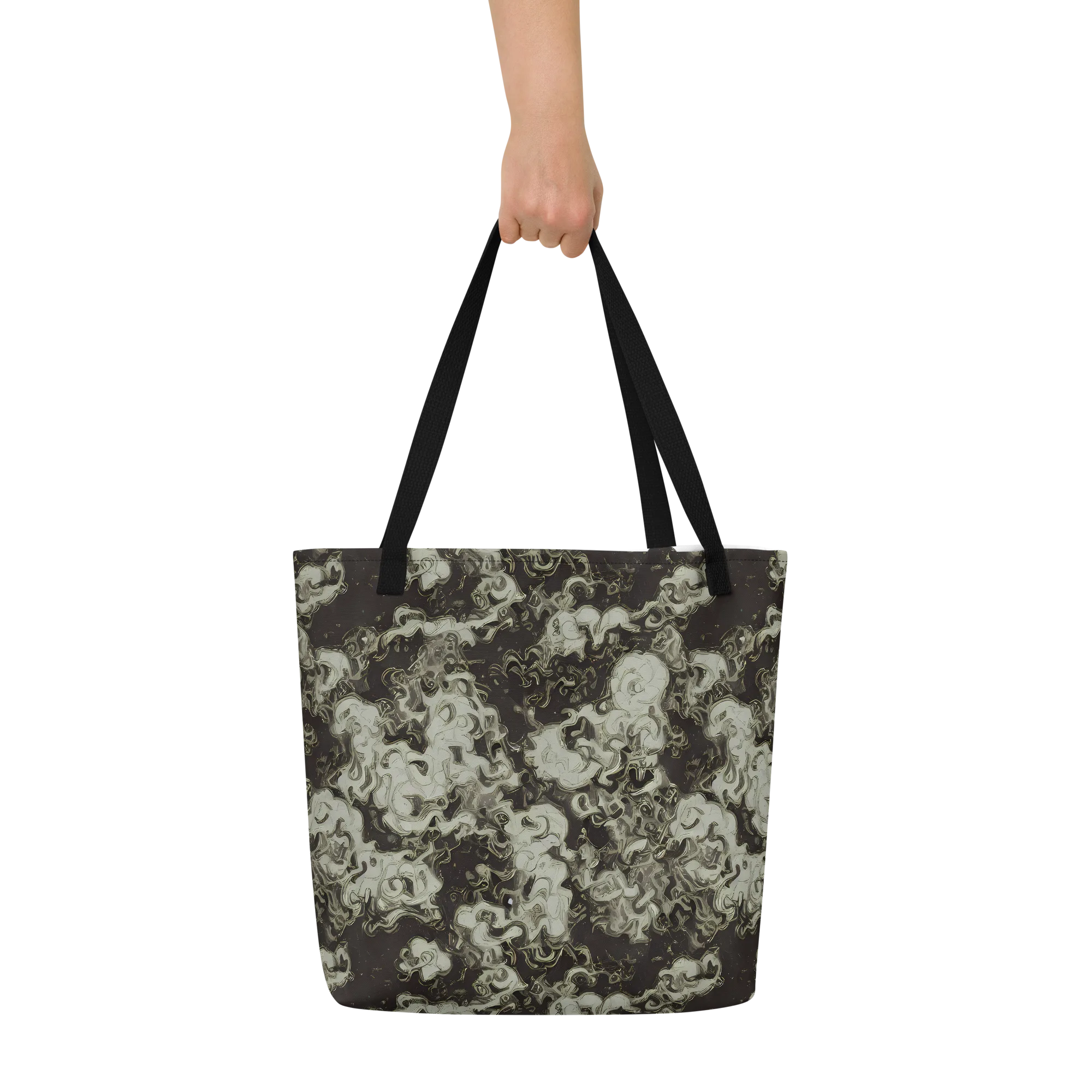 Eclipse Swirl on Large Tote Bag W/ Pocket — Front