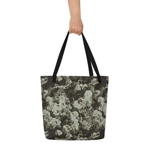Eclipse Swirl on a Large Tote Bag W/ Pocket