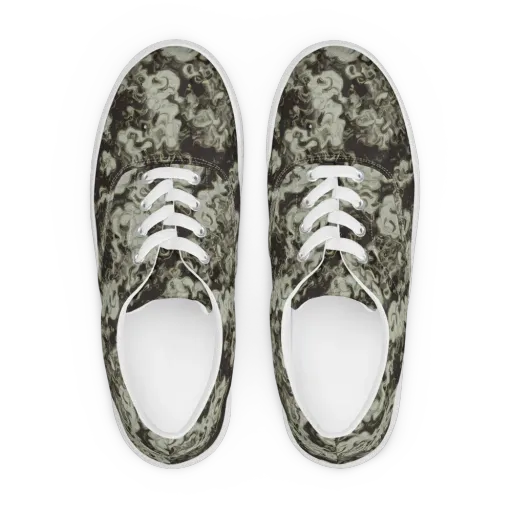 Eclipse Swirl on a Men's Lace-Up Canvas Shoes