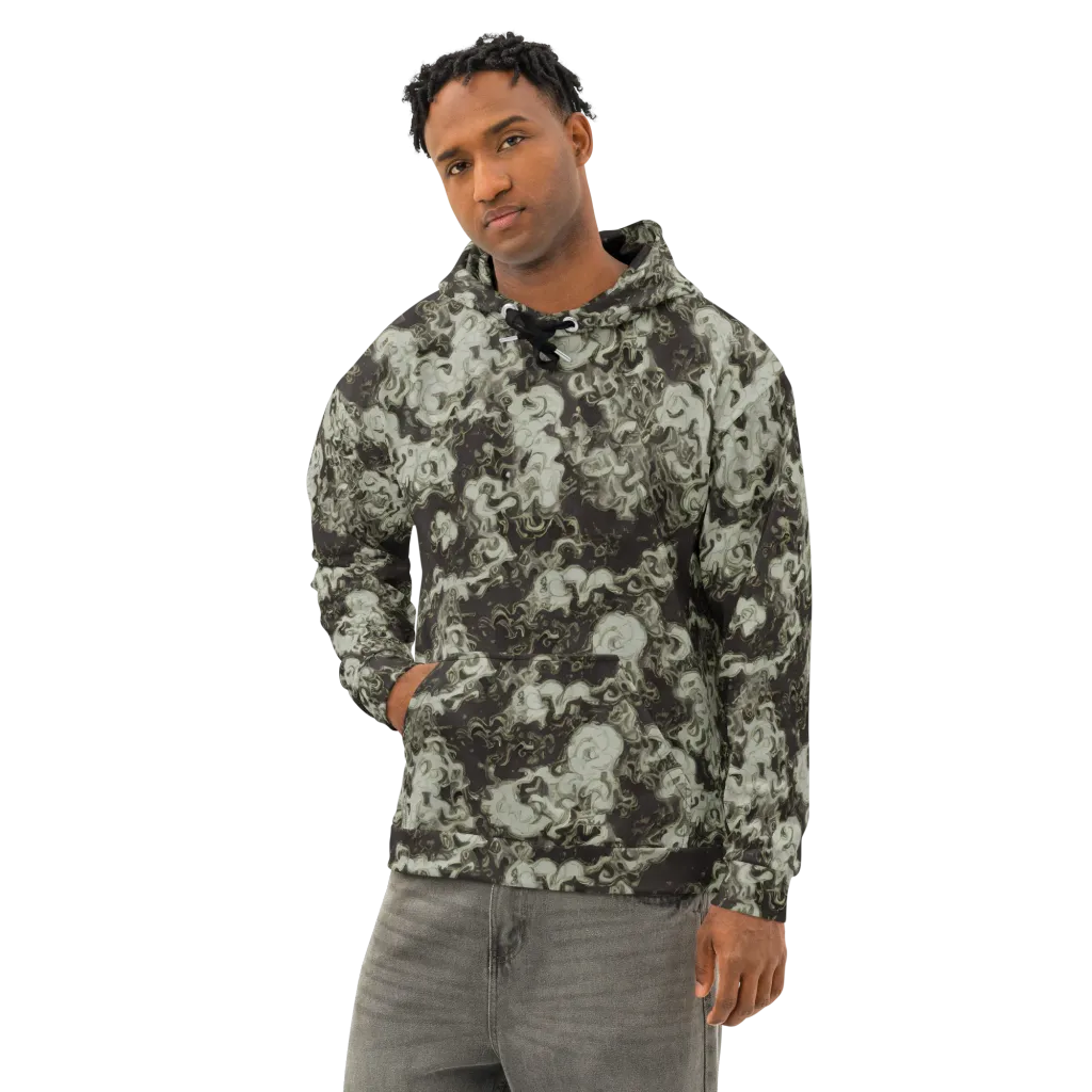 Eclipse Swirl on Cotton Hoodie — Left Front