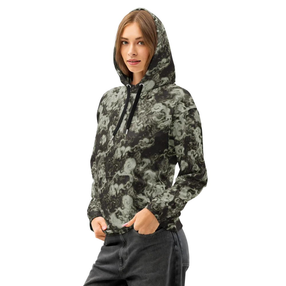 Eclipse Swirl on Cotton Hoodie — Left Front