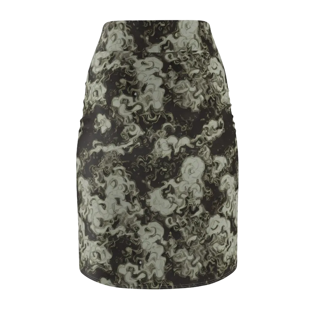 Eclipse Swirl on Pencil Skirt — Back