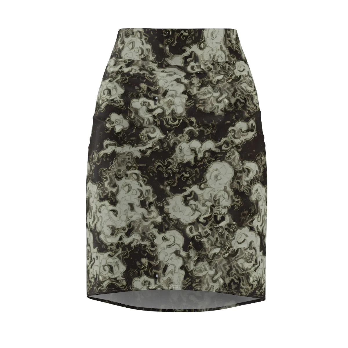 Eclipse Swirl on Pencil Skirt — Front
