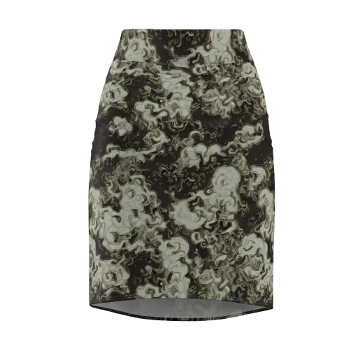 Eclipse Swirl on a Pencil Skirt