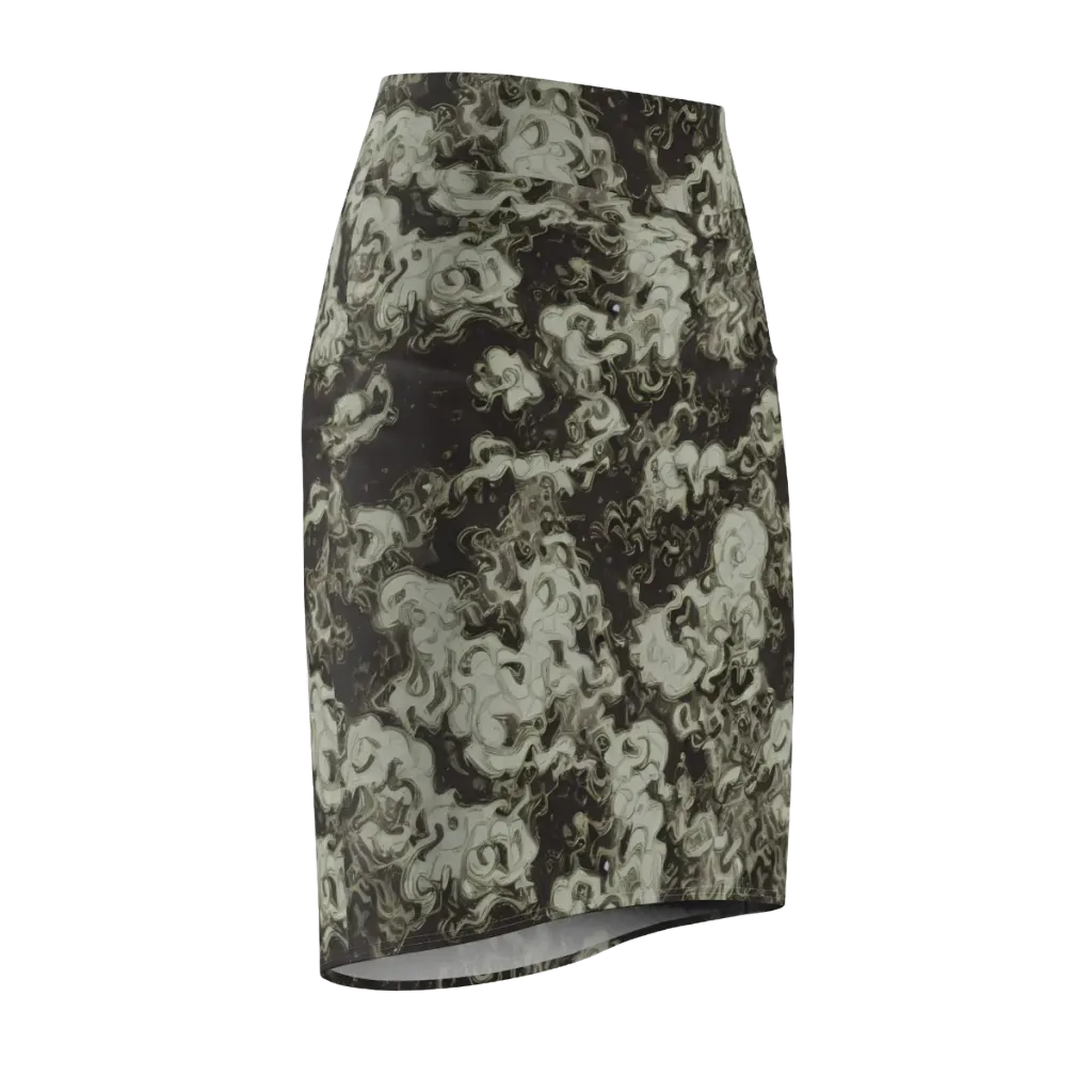 Eclipse Swirl on Pencil Skirt — Front Side