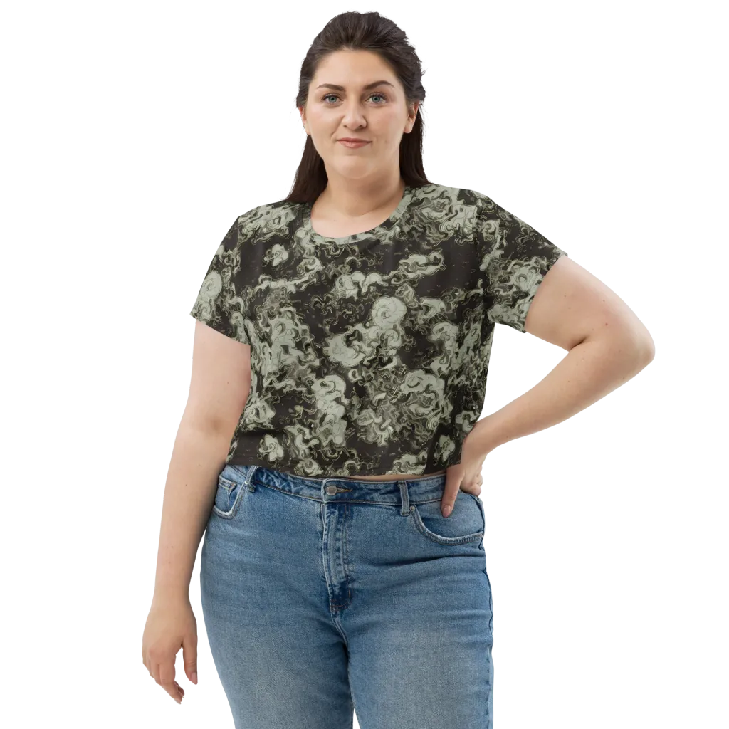 Eclipse Swirl on Crop Tee — Front