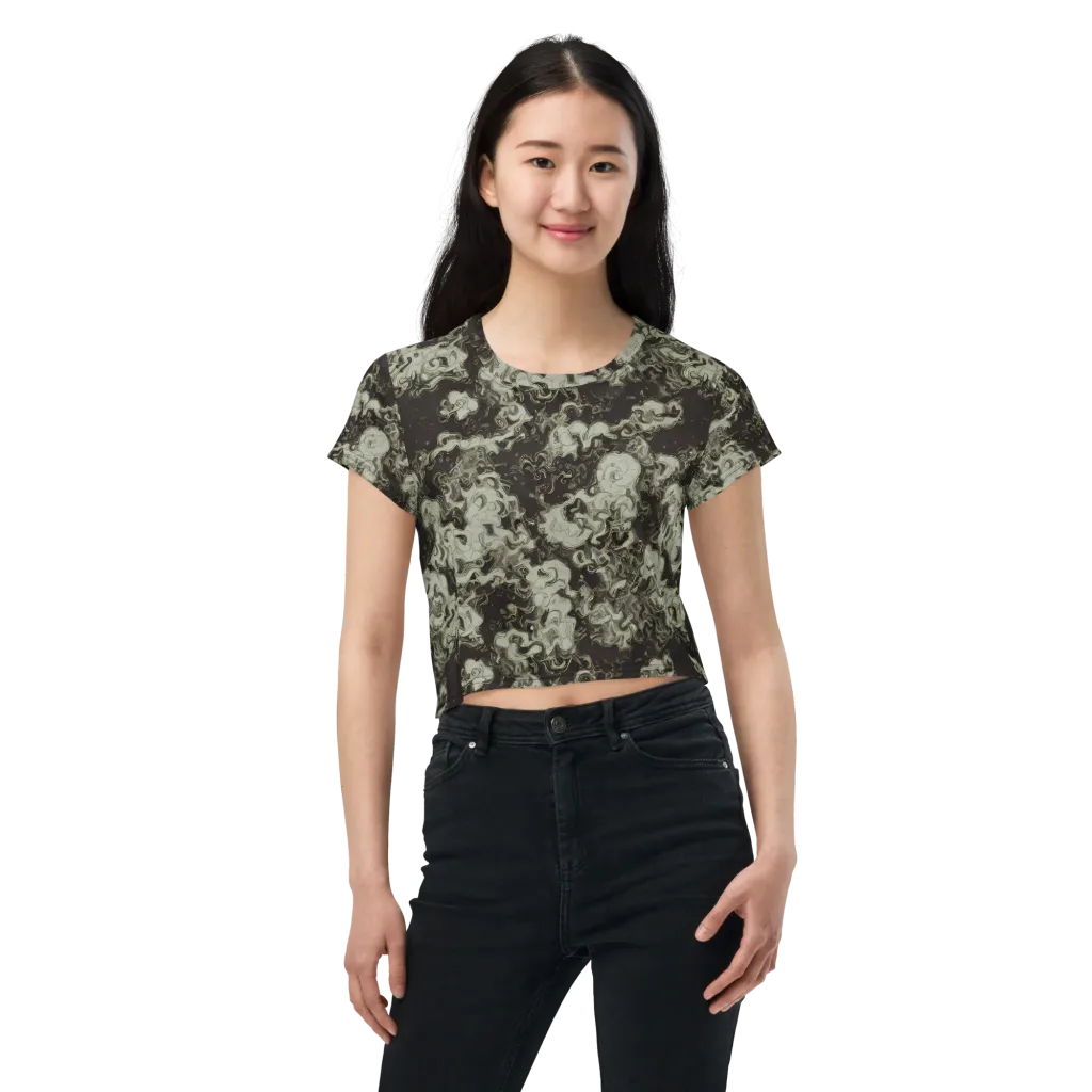Eclipse Swirl on Crop Tee — Front