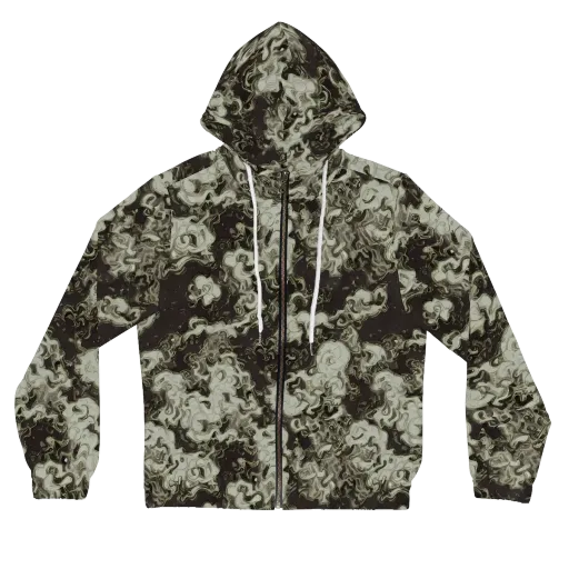 Eclipse Swirl on a Women's Full-Zip Hoodie