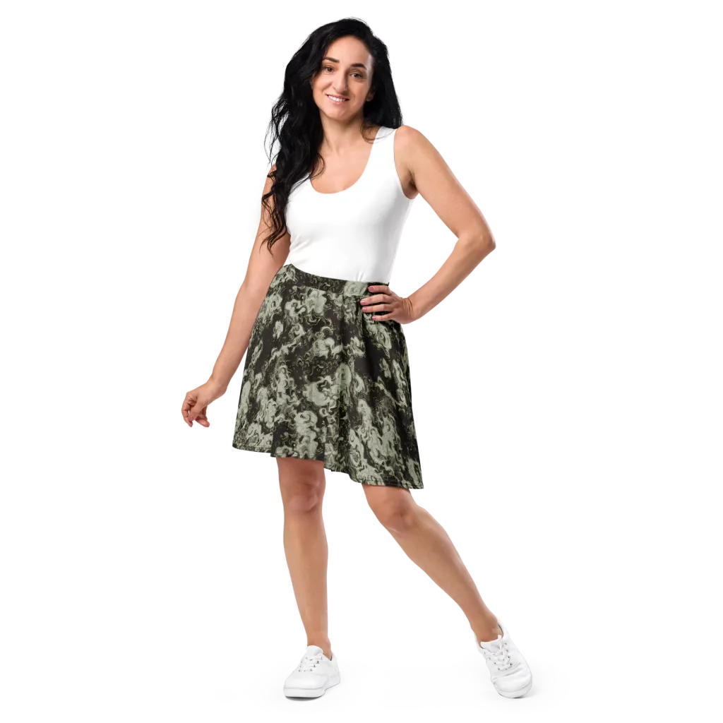 Eclipse Swirl on Skater Skirt — Front