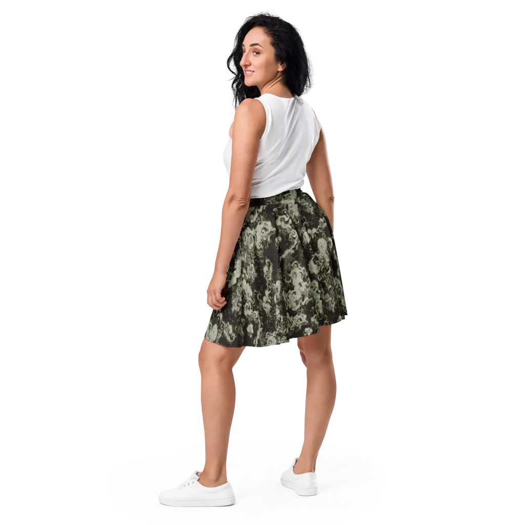 Eclipse Swirl on Skater Skirt — Back