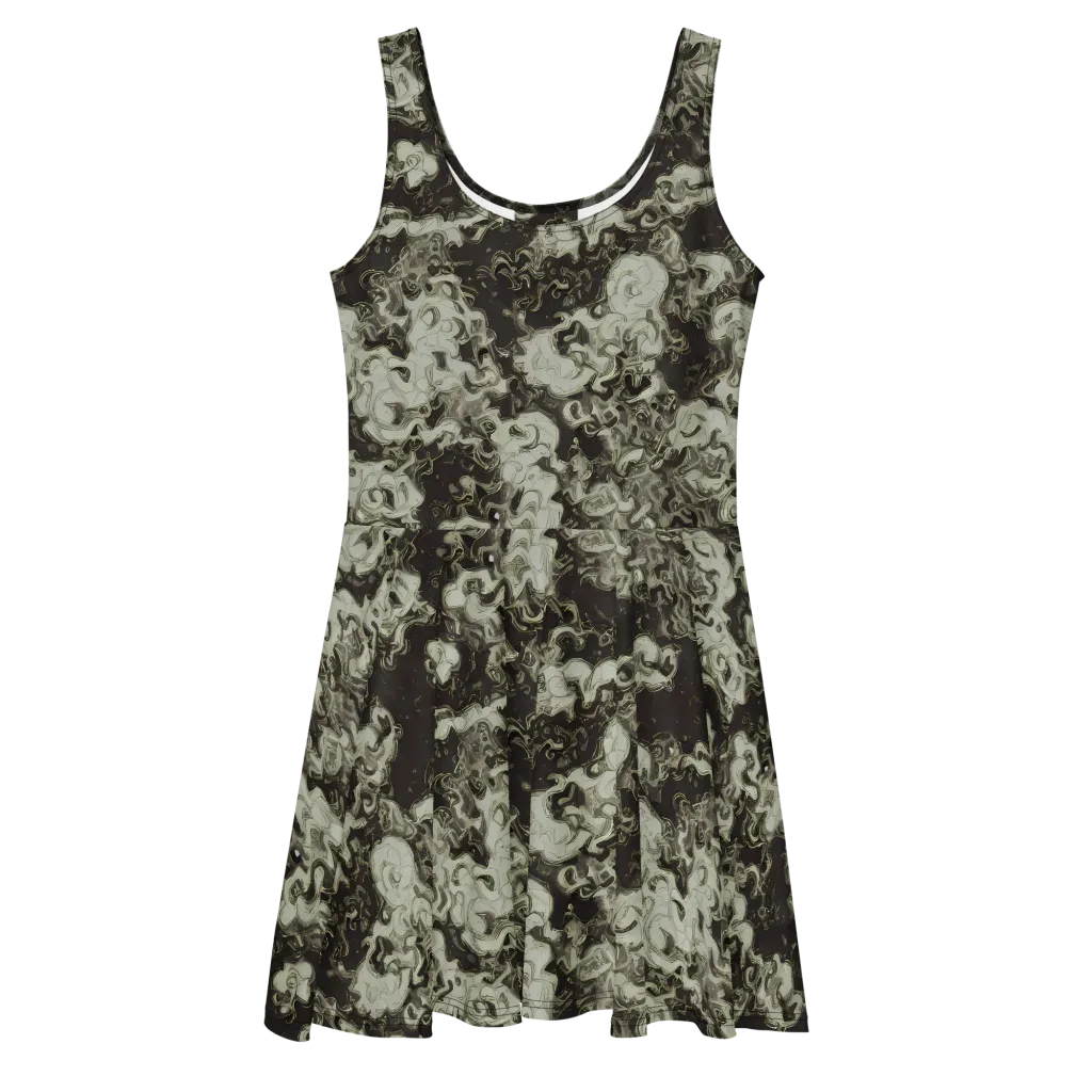 Eclipse Swirl on Skater Dress — Front