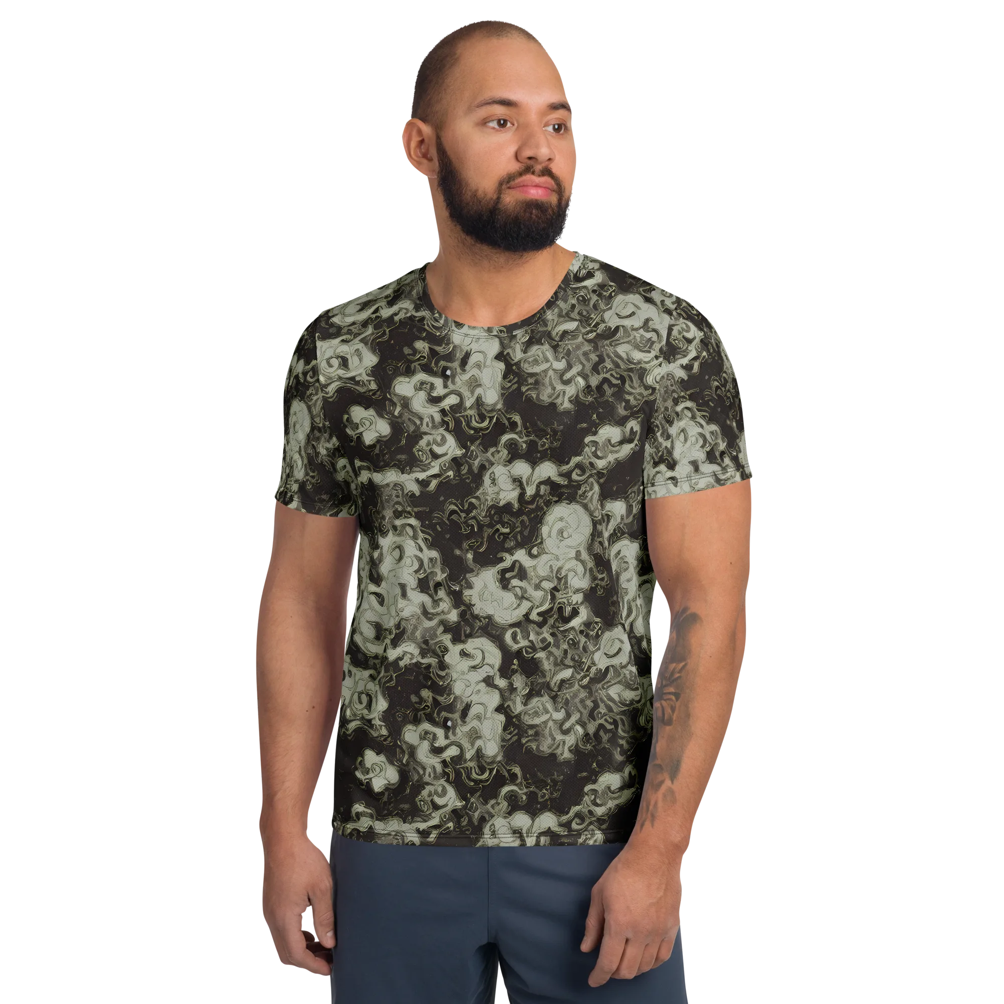 Eclipse Swirl on Men's Athletic T-Shirt — Front