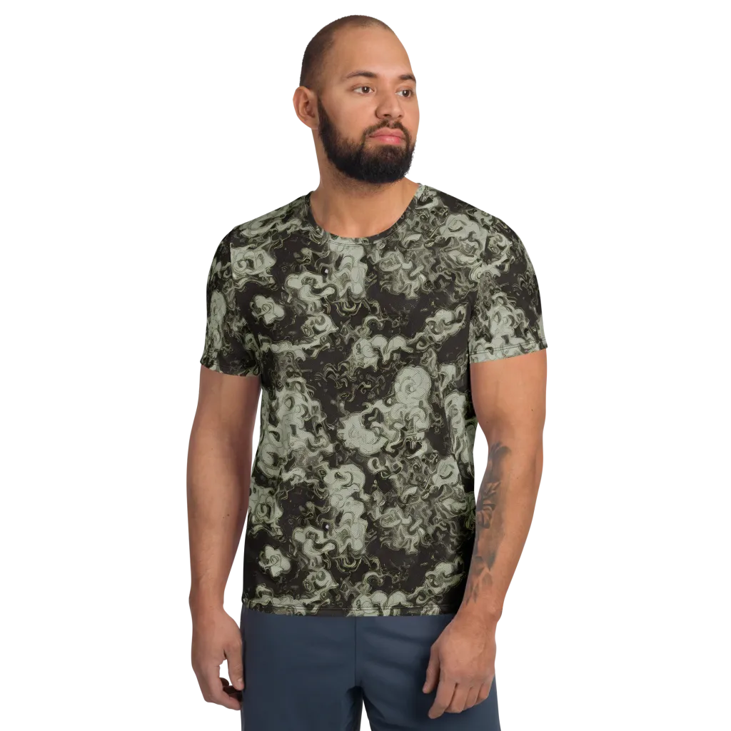 Eclipse Swirl on Men's Athletic T-Shirt — Front