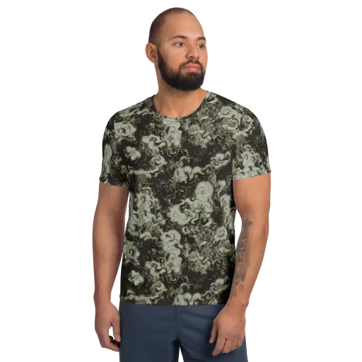 Eclipse Swirl on a Men's Athletic T-Shirt